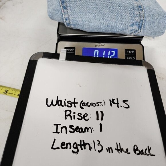 Zara High Rise Jean Shorts with Frayed Open Hem Distressed Light Wash Size 8 - Picture 14 of 14